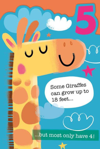 Picture of 5 BIRTHDAY CARD GIRAFFE